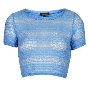 TOPSHOP Bobble Lace Crop Top